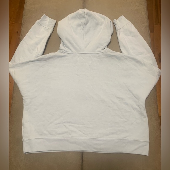 Calvin Klein Womens Cloud Silver Monogram Crop Hooded Pullover NWOT Medium - Picture 5 of 8